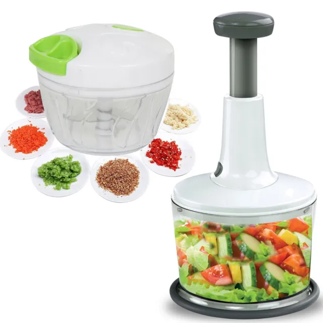 Pull String Hand Press Chopper Manual Food Processor To Slice Vegetables Onions