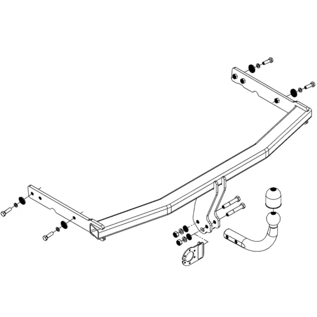 Attelage de remorque rigide AutoHak pour Seat Leon II 1P 05-12 avec 13 pôles spécifiques 3