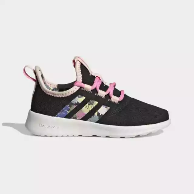 Adidas Cloudfoam Pure 2.0 GV9453 Girls/Kids Black Running Shoes Size US 5