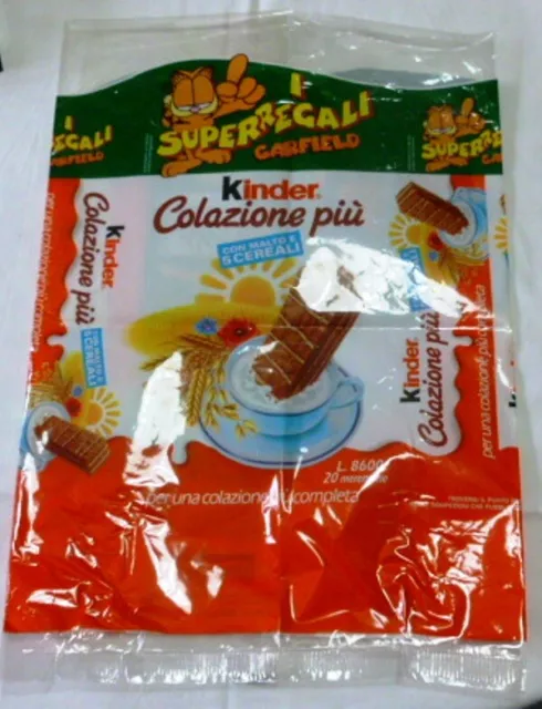 Kinder Ferrero Gadget Confezione Sacchetto Esterno 2001 I Super Regali Garfield