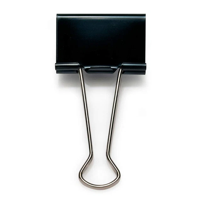 Foldback-Klammern, Breite: 50 mm, schwarz, Packung mit 10 Klammern