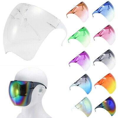Unisex Transparent Goggles Glasses Face Shield Mask Reusable Visor Anti Spray