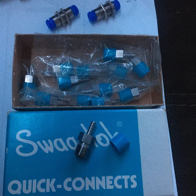 13 New Swagelok SS-2-HC-1-2 Stainless Steel 1/8" Tube 1/8" NPT Fittings + Extra2