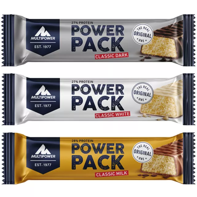 (40,45 EUR/kg) Multipower Power Pack 12 x 35g Riegel - Eiweiß Protein Snack