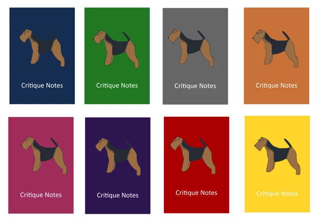 Welsh Terrier Dog Show Judging Critique Notes Book A5