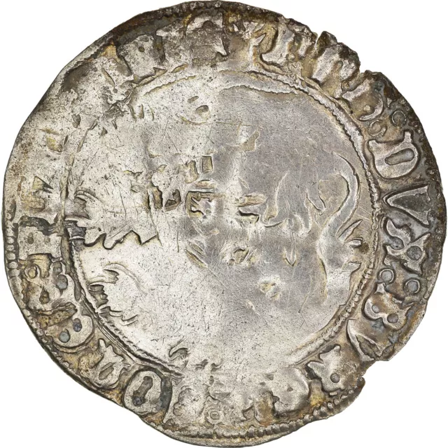 [#184458] Monnaie, France, Flandre, Philippe le Bon, Double Gros, TB+, Argent