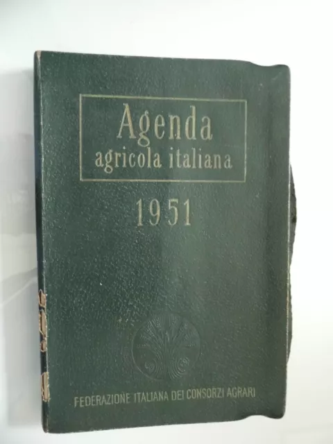 AA.VV.  "AGENDA AGRICOLA ITALIANA 1951" Federazione Italiana Consorzi Agrari