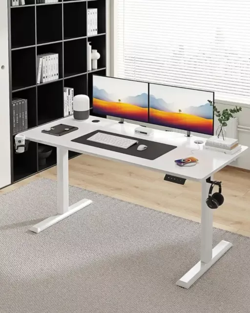 Standing Desk, Adjustable Height Electric  Stand Up Computer Table, 43x24