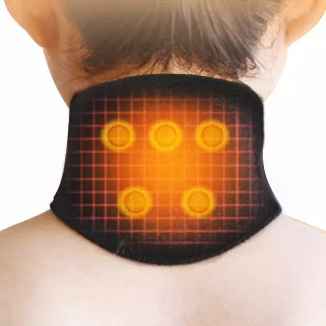 Self Heating Magnetic Neck Support Brace Collar Pain Relief Heat Pad Tourmaline