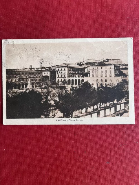 Cartolina  Ancona -  Piazza Cavour - Viaggiata 1918