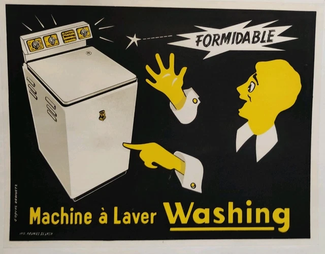 PUBLICITE ADVERTISING 124 1958 SAUTER machine à laver lave