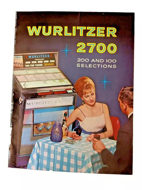 Original Wurlitzer 2700 Jukebox Sales Brochure Flyer