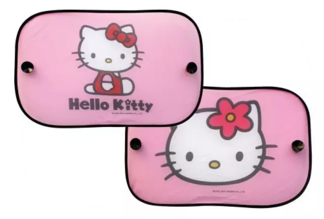 (TG. 50 x 100 cm) Hello Kitty 077362 2 Tendine Laterali Monovolumi, 43x67 cm - N