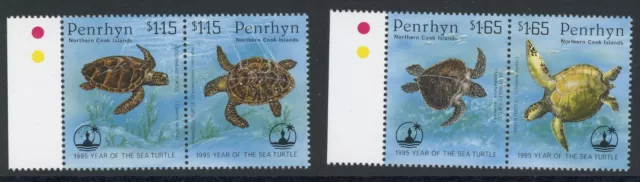 Penrhyn 2 Paare 579-582 postfrisch Schildkröte #HB305
