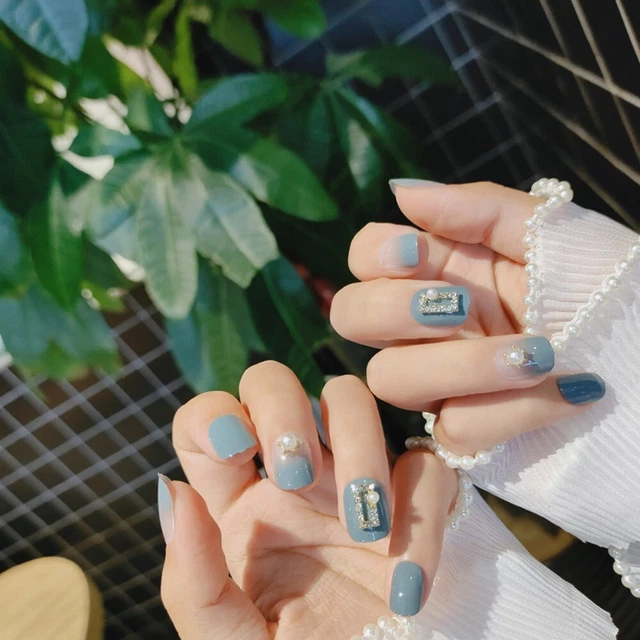 Round Head False Nail Full Cover Press on Nails Waterproof Nail Tips  Girl