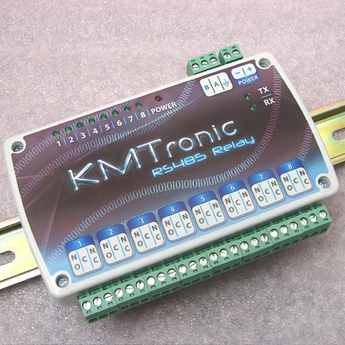 KMTRONIC RS485 8 Channel Relay Board (controller) DIN clips 55.00