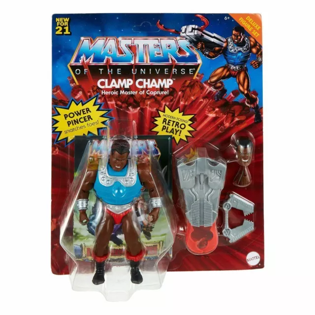 Action Figure Masters Of The Universe Deluxe Clamp Champ Mattel 14 Cm