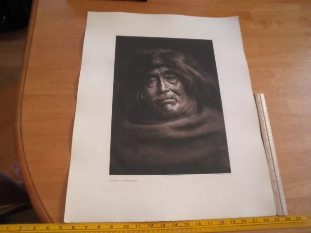 Edward S Curtis Photogravure 18x22 Tweedweave Mowakiu Tsawatenok Plate 332