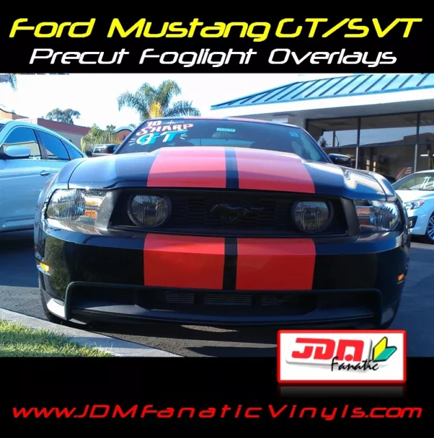 SMOKED foglight SMOKE Overlays TINT wrap precut FITS 05-11 mustang SVT GT Grille