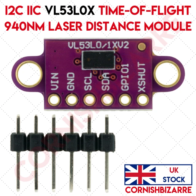 Modulo Sensore Di Distanza Laser VL53L0X Time-of-Flight – 2m – I2C – Per Arduino E Microcontrollori