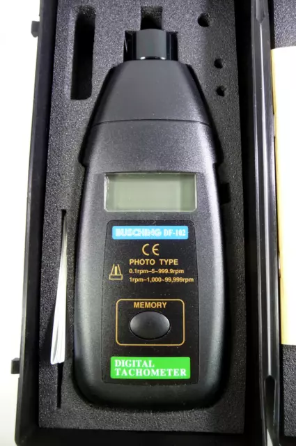 Drehzahlmesser Digital Tachometer BUSCHiNG DF-102 - berührungslos - mit Koffer 2