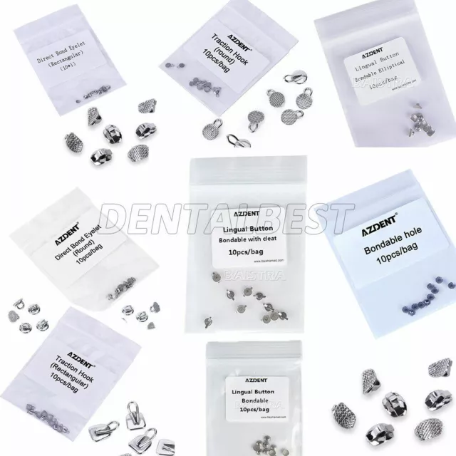 Dental Orthodontic Lingual Button Bondable Round/Elliptical Direct Rectangle