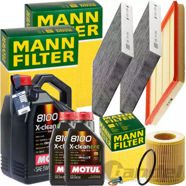 MANN INSPEKTIONSPAKET+7L MOTUL EFE 5W-30 ÖL passend für BMW X3 F25 35i X4 F26