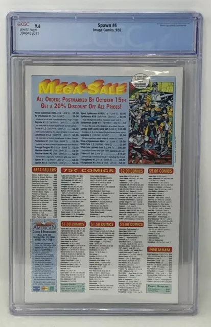 Image Spawn 4 Cgc 9.6 Image Comics #0 Coupon Included Pin Up By Dave Sim 3