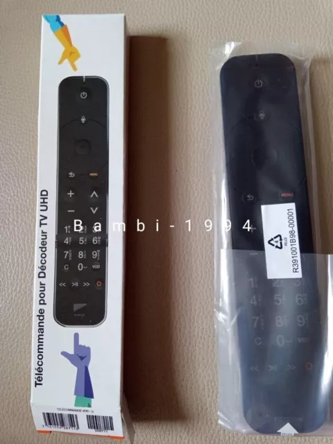 Telecommande mini décodeur TV Orange UHD, 4K DTiW385 NEUVE !! + 2Piles COLIS 48H