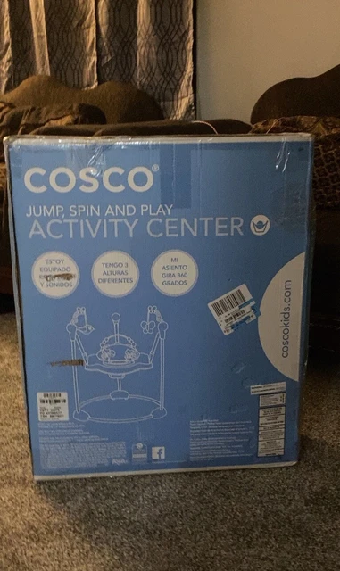 Cosco Jump, Spin & Play Activity Center, with Music Lights Sounds, Dark Blue