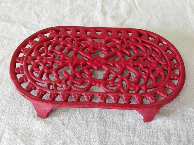 ANCIEN POT AU Lait En Email Emaillee Brun Rouge Vintage Deco EUR 10,00