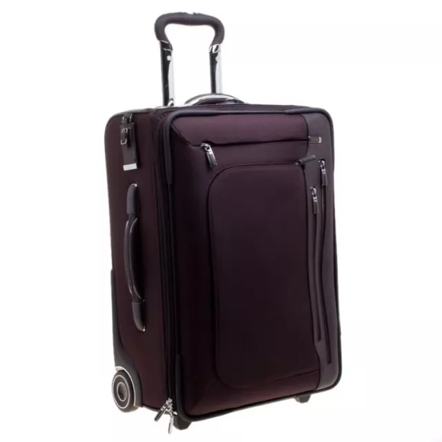 Tumi Burgundy Nylon Arrive De Gaulle International 2 Wheeld Carry-On Luggage 3