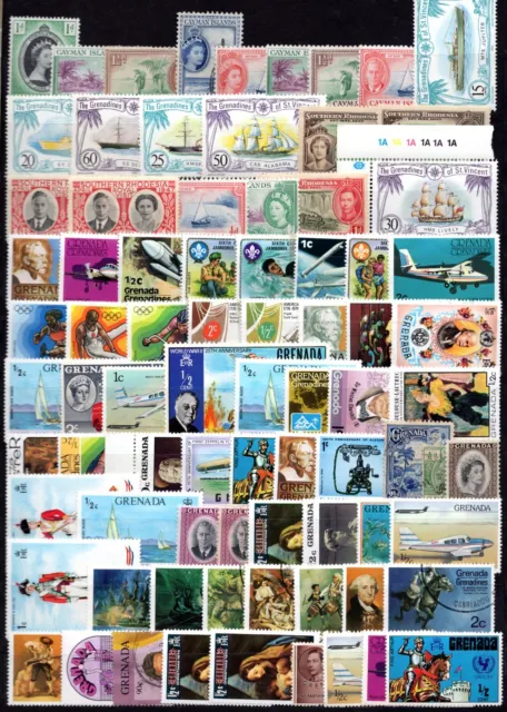 Grenada British Commonwealth 1950-1970S Large Collection Of 500+ Stamps