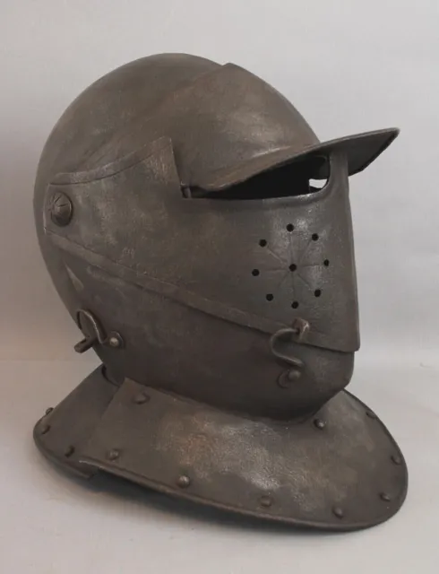 Grand Tour Antique Helmet 19th Centh Hand Forged Armor Iron Helmet