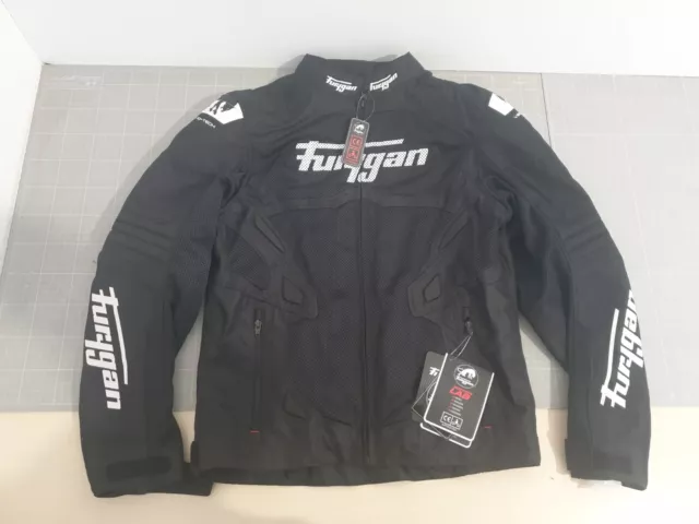 Furygan Atom Vented Evo Jacket black/white Motorrad-Textiljacke (L)