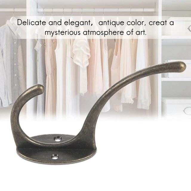 1X(Retro dress coat racks metal coat hooks Hat wall U4C9)f 2
