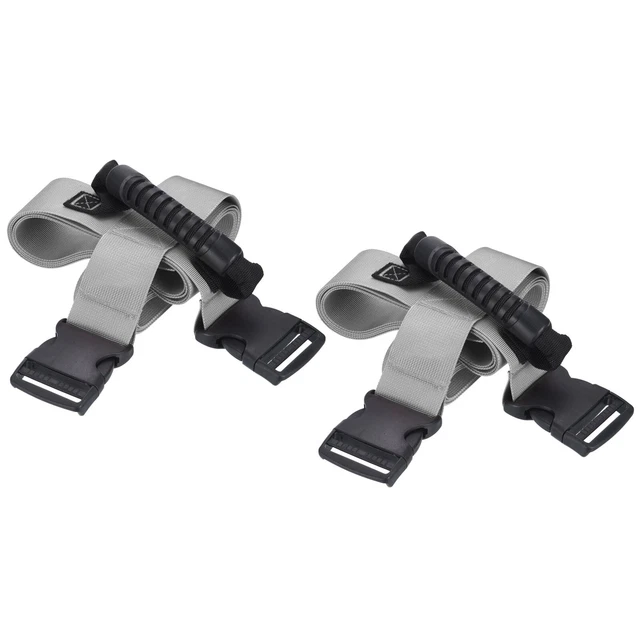 Carrying Strap with Handle, 2 Pack Cross Style Adjustable Nylon Belt, Gray