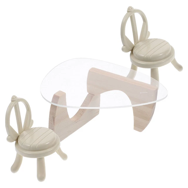 1 ensemble de meubles de maison de poupée, ornement Miniature, Kit de chaise de