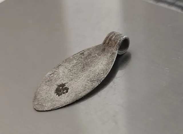 Antique Silver amulet pendant of Kievan Rus, ancient artifact, Roman Empire