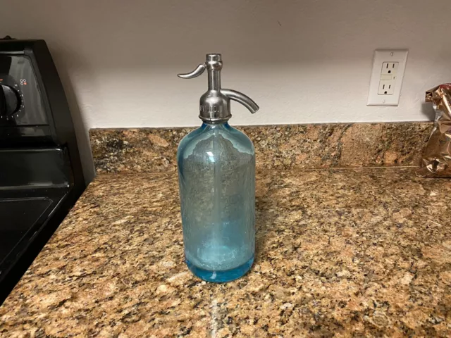 Liberty Bell Allentown, PA Cobalt Blue Seltzer Bottle