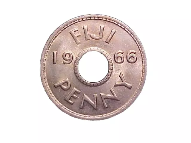 1966 Fiji 1 Penny KM# 21 - Very Nice Choice BU Collector Coin!-d9615xux
