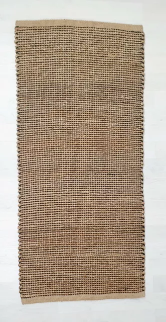 Jute Teppich Natur Boho 70X140 CM Umweltfreundlich Handgewebt Bio Küchenteppiche