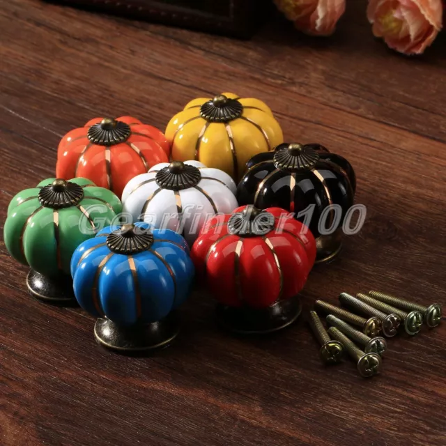 Wholesale Vintage Ceramic Cabinet Door Knobs Cupboard Drawer Kitchen Pull Handle