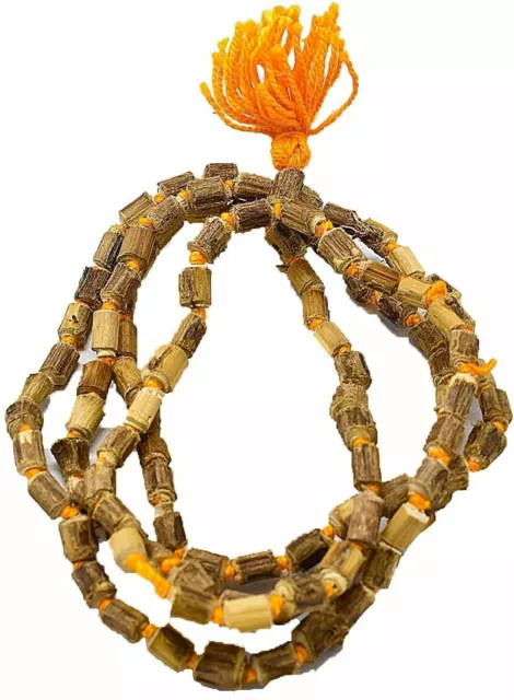 100% Original & Pure Holy Basil Beads Tulsi Knotted Beads Japa Mala Necklace