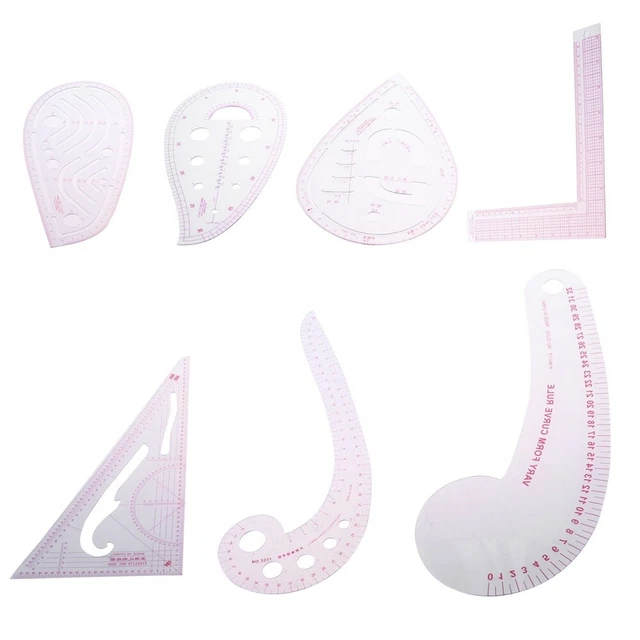 7 PATTERN GRADING Rulers French Curve Metric Ruler Pattern Making Ruler ...