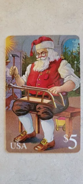 1995 USPS Santa Claus in Workshop First class Phone Card 