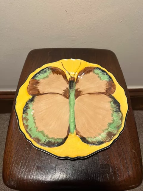 Art Deco Hancocks Ivory Ware Butterfly Plate