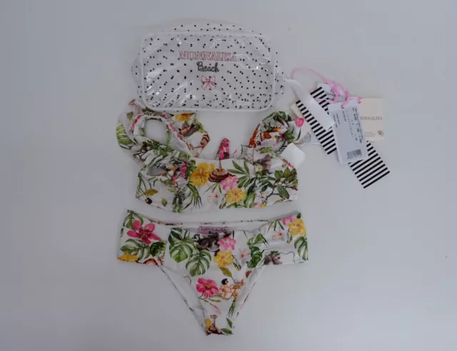 Monnalisa Beach Girls Bikini 2 pezzi età 10 anni top fondo costume da bagno in perfette condizioni