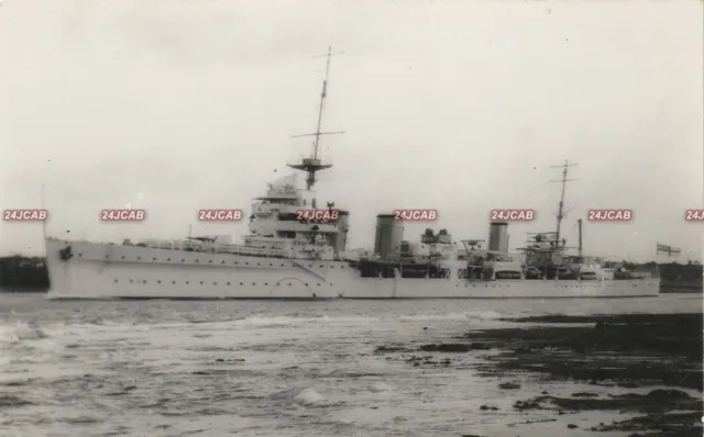 Photograph Royal Navy. HMS "Enterprise" Cruiser. At Mombasa. WW11. Fine! 1933
