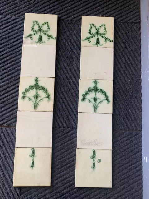Art Nouveau  Fireplace Tiles 10 tiles) ref 01